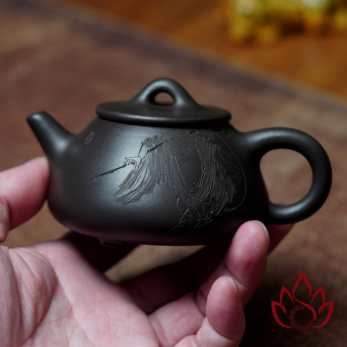 Ấm Tử Sa Mễ Phỉ Biều | Hắc Nê | 140cc